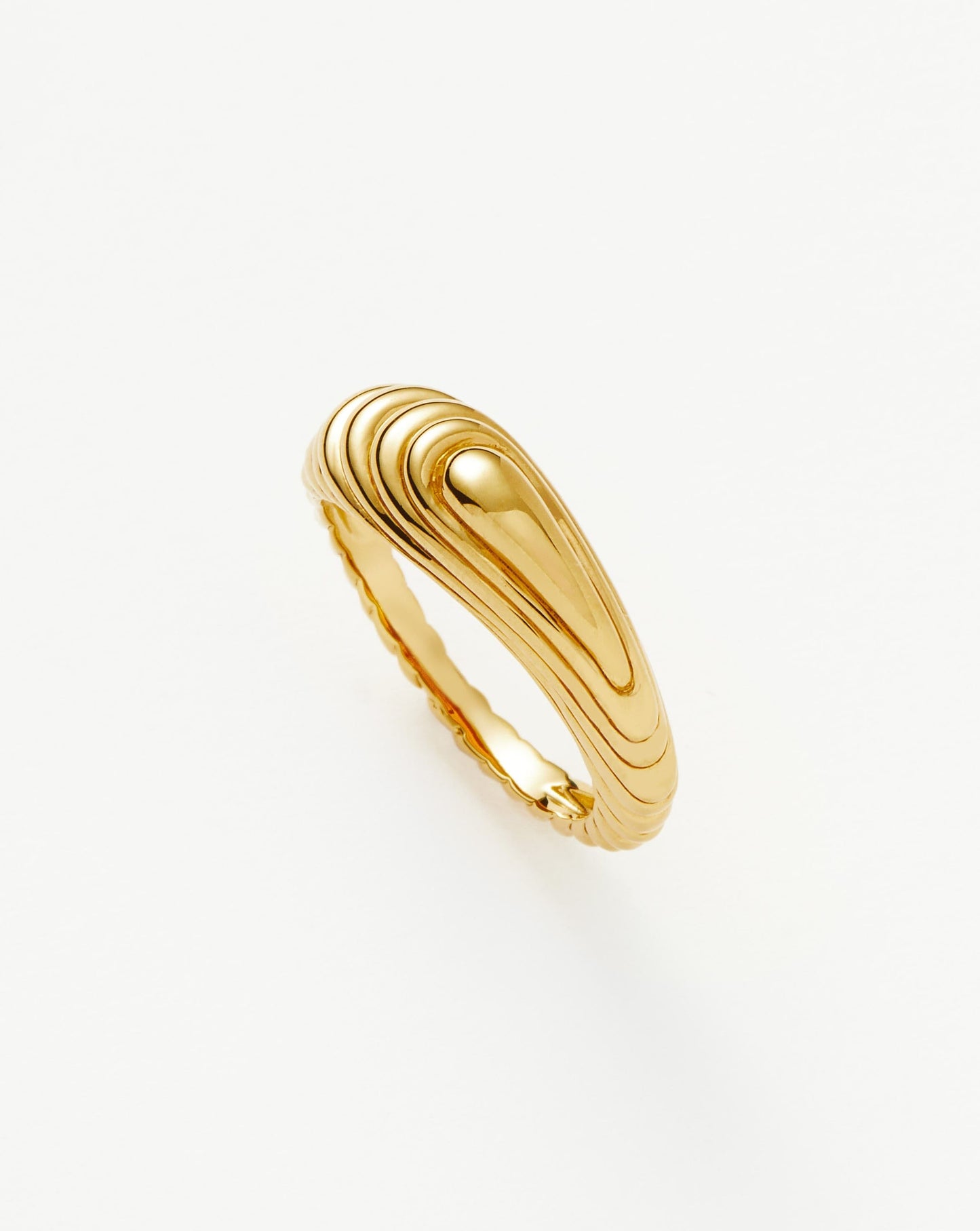 Wavy Ridge Design Silver Stacking Ring