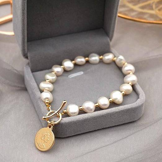 Elegant Coin Pearl Bracelet for Stylish Wear