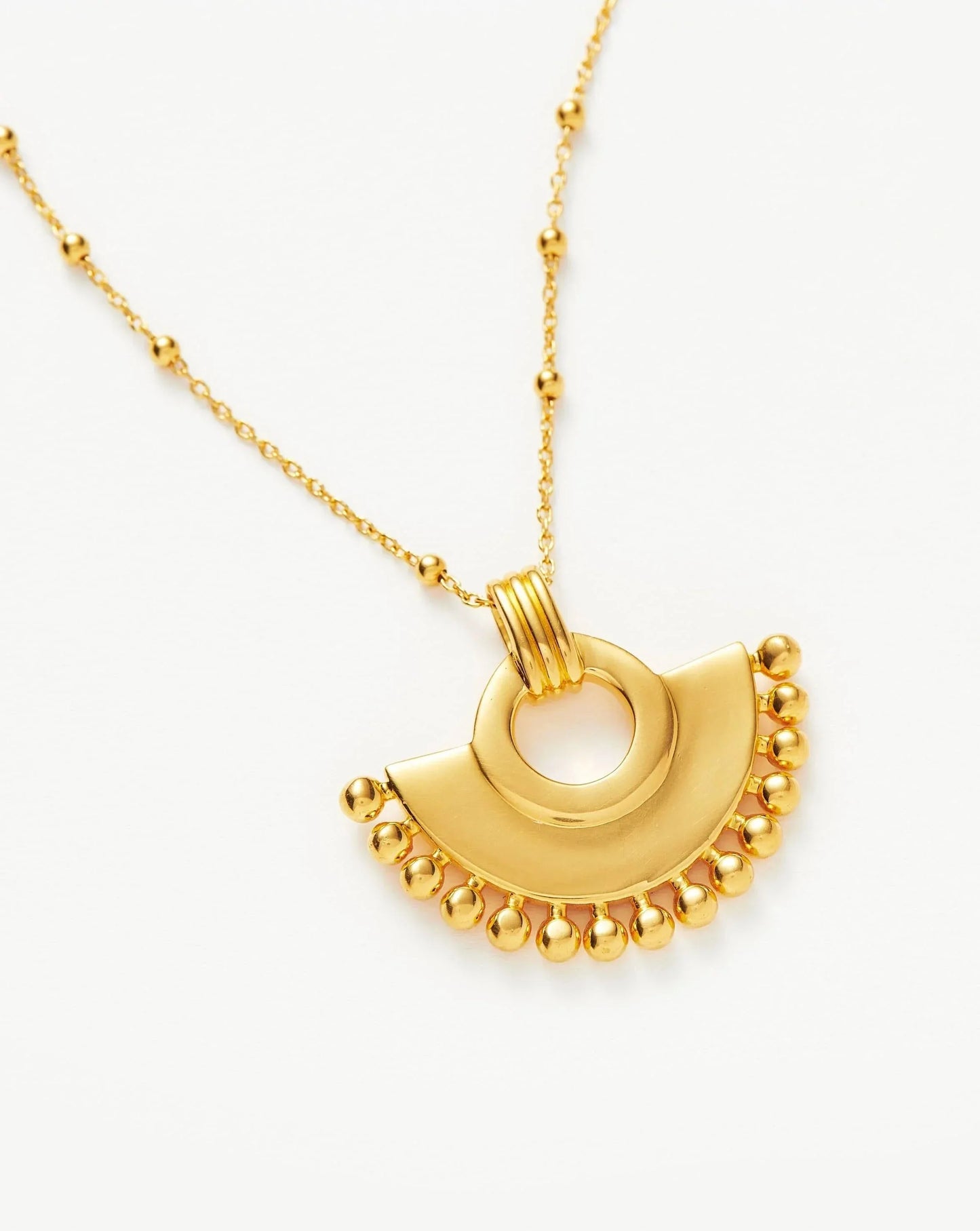 18k Gold Plated Fan Necklace Design