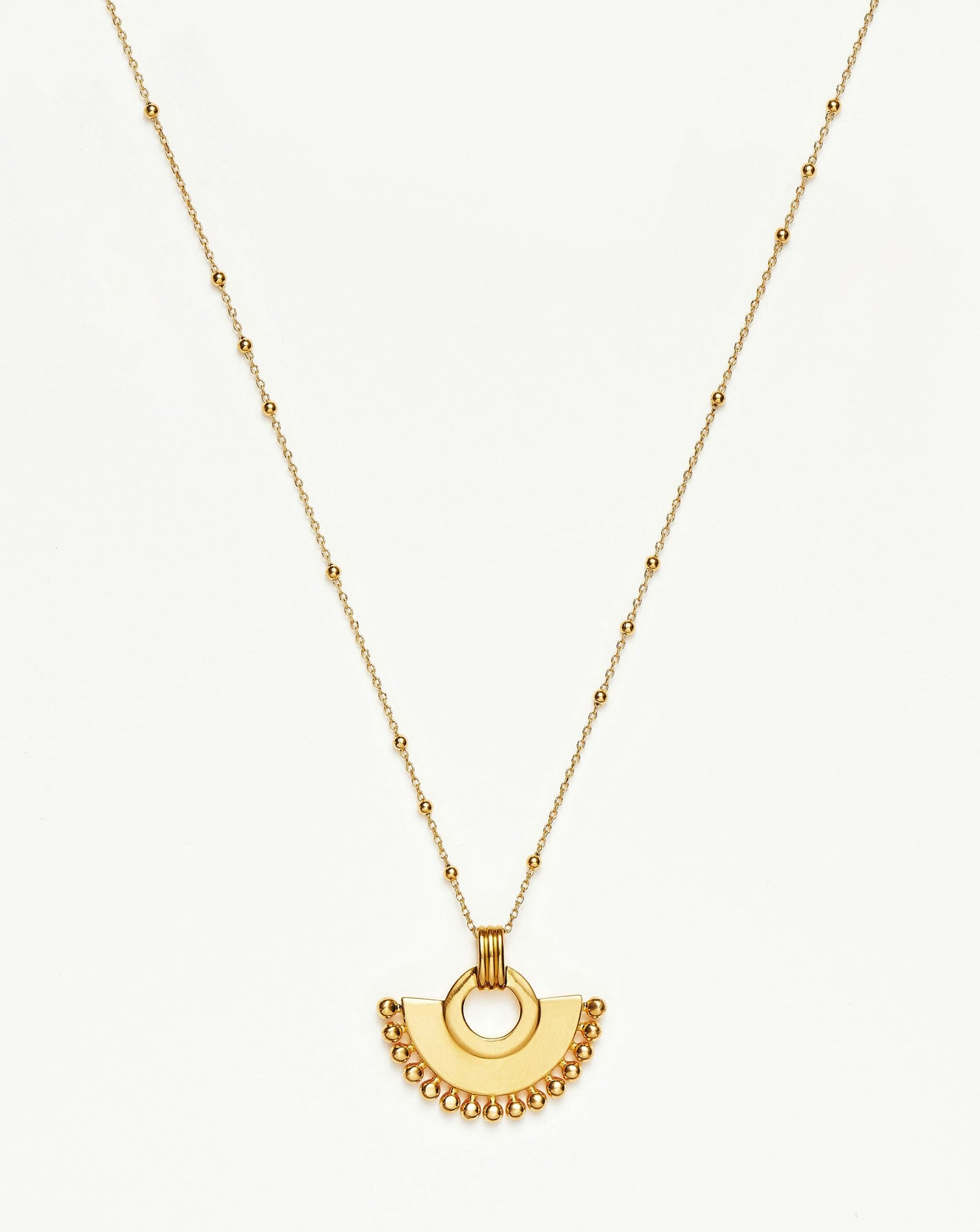 18k Gold Plated Fan Necklace Design